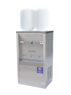 ตู้ทำน้ำเย็นสแตนเลส แบบเติมน้ำ แผงร้อน รุ่น MC-3PW-1 (ไม่รวมถังน้ำ)