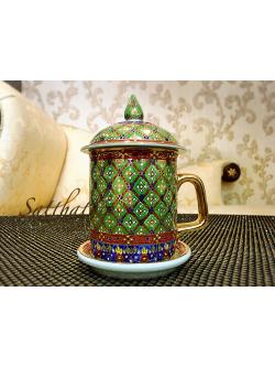 แก้วมัค เบญจรงค์ - แก้วน้ำ เบญจรงค์ - แก้วชา/กาแฟ เบญจรงค์ - แก้วเบญจรงค์