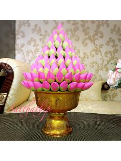 พานพุ่มดอกบัวประดิษฐ์