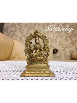 พระแม่ลักษมี (ทองเหลือง) ผลิตและนำเข้าจากอินเดีย - Lakshmi Devi