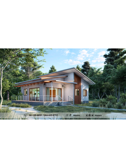 แบบบ้านชั้นเดียว สไตล์โมเดิร์น โดดเด่นและลงตัว