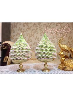 พานพุ่มดอกบัวประดิษฐ์ [10 นิ้ว 7,800 บาท/คู่]