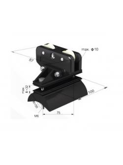 ลูกรอกวิ่งกับสลิงจับสายไฟแบน ล้อคู่