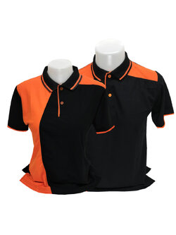 เสื้อโปโลสีดำส้ม