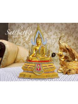 พระพุทธรูปพระพุทธชินราช จำลอง ประดับคริสตัล - พระพุทธรูปจำลอง - Buddha statue