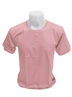 เสื้อยืด คอกลม สีชมพูวินเทจ