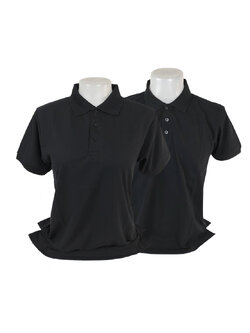 เสื้อโปโลสีดำ แขนจั๊ม TC ไม่เป็นขุย ระบายความร้อนดี ราคาขายปลีก