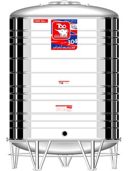 แทงค์น้ำสเตนเลส ตราท๊อปช้าง รุ่น มอก. ปริมาตร 2500 ลิตร รุ่น TY 2500 **แถมลูกลอยฟรี**
