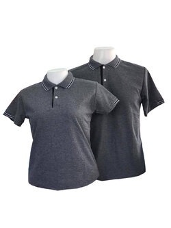 เสื้อโปโลสีเทาควันบุหรี่ ไซส์ S, M, L, XL, 2XL,3XL ราคาส่ง 3 ตัวขึ้นไป