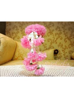 พวงมาลัยผ้า - พวงมาลัยดอกมัม ประดิษฐ์ - พวงมาลัยถวายศาลพระภูมิ - Fabric Garland