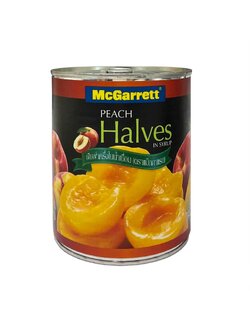 McGarett Peach Halves in Syrup 820 g.พีชในน้ำเชื่อม แม็คกาเร็ต 820 กรัม (05-8007)