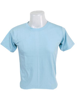 เสื้อยืดคอกลม สีฟ้าอ่อน