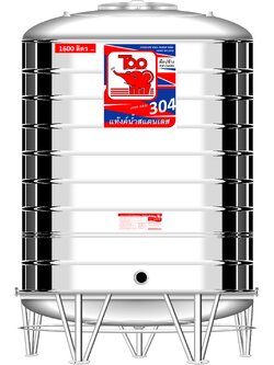 แทงค์น้ำสเตนเลส ตราท๊อปช้าง พื้นนูนทรงมาตรฐาน ปริมาตร 1600 ลิตร รุ่น TR 1600 **แถมลูกลอยฟรี**