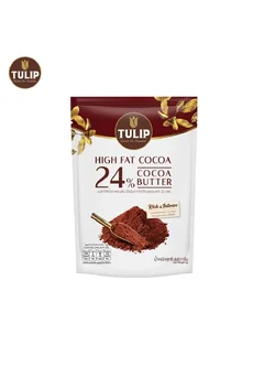 ผงโกโก้ทิวลิป ชนิด สีน้ำตาลแดงเข้มไขมันโกโก้ 24% Tulip Dark Red Cocoa Powder 24 % Cocoa Butter 440 g. (05-7969)