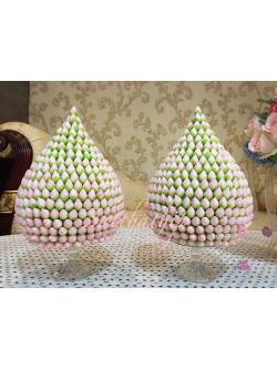 พานพุ่มดอกบัวประดิษฐ์ [7 นิ้ว 4,500 บาท/คู่]