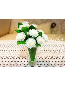 กรวยดอกมะลิ ประดิษฐ์จากดิน - ดอกมะลิ - ดอกมะลิ ประดิษฐ์ - ของขวัญวันแม่ - Jasmine flower