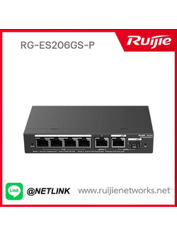 Reyee Cloud Managed Smart Switch for IP surveillance รุ่น RG-ES206GS-P