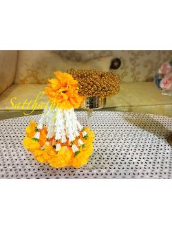 พวงมาลัยลูกปัด - พวงมาลัยลูกปัดสีทอง - Garland