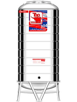 แทงค์น้ำสเตนเลส ตราท๊อปช้าง พื้นนูนทรงมาตรฐาน ปริมาตร 500 ลิตร รุ่น TR 500 **แถมลูกลอยฟรี**