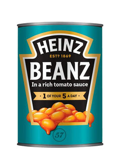 Heinz White Beans in Tomato Sauce ไฮนซ์ ถั่วขาวในซอสมะเขือเทศ 415 g. (05-9228)