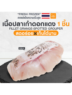 เนื้อปลาเก๋าดอกแดง 100 กรัม | ปลาเก๋าดอกแดง สด-แช่แข็งความเร็วสูง | สดอร่อย x เก็บได้นาน