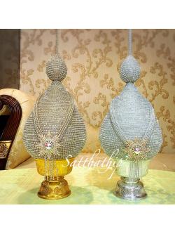 พานพุ่มเงินทอง [7 นิ้ว/ 3,800 บาท/คู่]