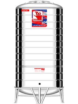 แทงค์น้ำสเตนเลส ตราท๊อปช้าง พื้นนูนทรงสูง ปริมาตร 1250 ลิตร รุ่น TRH 1250 **แถมลูกลอยฟรี**
