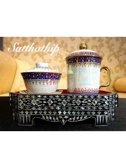 ชุดน้ำชา - ชุดกี๋มุก ถ้วยน้ำร้อน น้ำชา - ชุดน้ำชา ถวายพระ