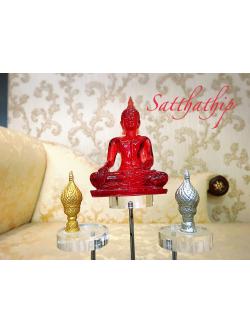 พระปางมารวิชัย - พระปางชนะมาร - พระปางสะดุ้งมาร - พระพุทธรูปสีใส - Buddha statue