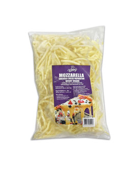 (ยกลัง) Mozzarella Shredded Cheese มอซซาเรลล่าชีส ตรา Winny (ชนิดขูดแบบเส้น) 1 Kg. x 10 ถุง .(02-7339-11)(สินค้าแช่แข็ง)