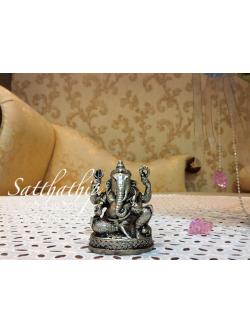 พระพิฆเนศปาง พระรีนาโมจัน คณปติ (ทองเหลือง ชุบเงิน) - Ganesha: Lord of Success