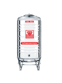 แทงค์น้ำสเตนเลส ตราเพชร พื้นนูนทรงมาตรฐาน ปริมาตร 350 ลิตร รุ่น DMCB-350 **แถมลูกลอยฟรี**
