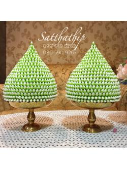 พานพุ่มดอกบัวประดิษฐ์ [9 นิ้ว 6,500 บาท/คู่]