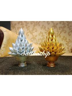 พานพุ่มดอกบัวเงินทอง