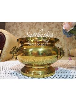 กระถางธูปทองเหลืองหัวสิงห์ ขนาด 9 นิ้ว