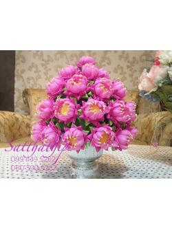 พานพุ่มดอกบัวประดิษฐ์ [9.5 นิ้ว 5,700 บาท/คู่]