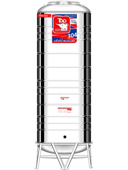 แทงค์น้ำสเตนเลส ตราท๊อปช้าง พื้นนูนทรงสูง รุ่น มอก. ปริมาตร 700 ลิตร รุ่น TYH 700 **แถมลูกลอยฟรี**