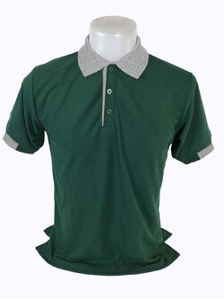 เสื้อโปโลสีเขียวเข้ม สีเขียวเป็ด ปกท็อปดราย พรีออเดอร์