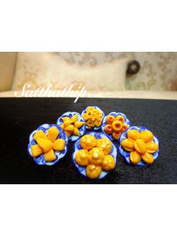 พานโมเดลขนมไทย ประดิษฐ์จากดิน - พานขนมมงคล ประดิษฐ์จากดิน - พานขนมไทย ดินปั้น