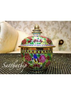 โกศอัฐิ เบญจรงค์ - โถ เบญจรงค์ - โถบรรจุอัฐิ