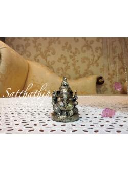 พระพิฆเนศปาง พระรีนาโมจัน คณปติ (ทองเหลือง ชุบเงิน) - Ganesha: Lord of Success