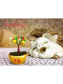 ต้นทับทิม - ต้นทับทิม ประดิษฐ์จากดิน - Pomegranate tree