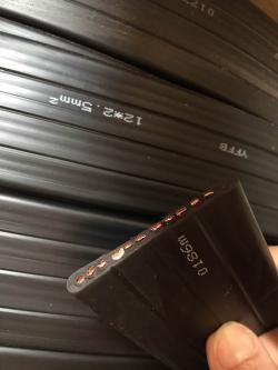 สายไฟแบน12X2.5 mm2 /สายแพรเครน/สายไฟแบนรอกเครนไฟฟ้า/ Flat Flexible Crane Cable 12G2.5 mm2 ( ขายเป็นเมตร )