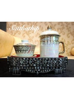 ชุดน้ำชา - ชุดกี๋มุก ถ้วยน้ำร้อน น้ำชา - ชุดน้ำชา ถวายพระ