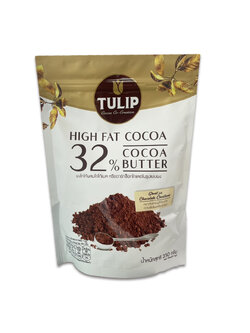 ผงโกโก้ทิวลิปผสมโกโก้แมสชนิดผง 32 % Tulip Cocoa Powder 32 % Cocoa Butter with Powder cocoa mass 350 g. (05-7968)