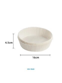 กระดาษรองหม้อทอดไร้น้ำมัน สีขาว บรรจุ 50 แผ่น (09-7843)