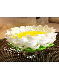 ถาดดอกมะลิ ประดิษฐ์จากดิน - ฐานดอกมะลิ ประดิษฐ์จากดิน - พานดอกมะลิ ประดิษฐ์จากดิน - ถาดมะลิดินปั้น - ฐานมะลิดินปั้น - พานมะลิดินปั้น -Tray