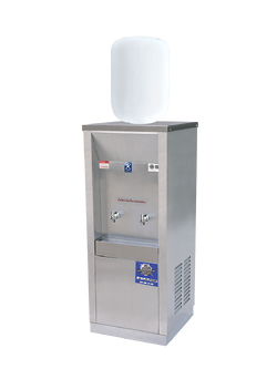 ตู้ทำน้ำเย็นสแตนเลส แบบเติมน้ำ แผงร้อน รุ่น MC-2PW-1 (ไม่รวมถังน้ำ)