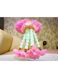 พวงมาลัยผ้า - พวงมาลัยดอกมัม ประดิษฐ์ - พวงมาลัยถวายศาลพระภูมิ - Fabric garland