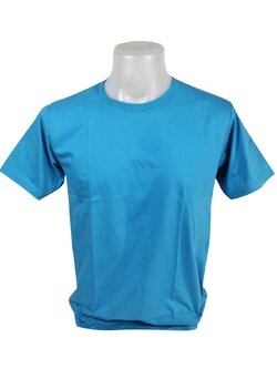 เสื้อยืดคอกลมสีฟ้า